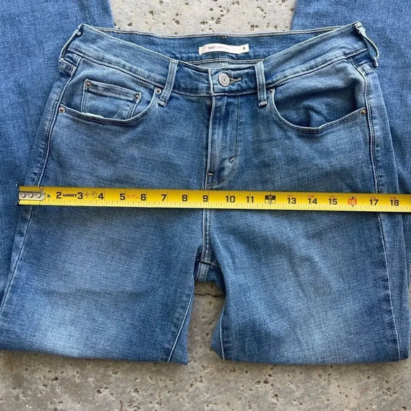 Levi's 505™ STRAIGHT LEG WOMEN'S JEANS Mid rise Size 6 W28 x L38 - Picture 8 of 13